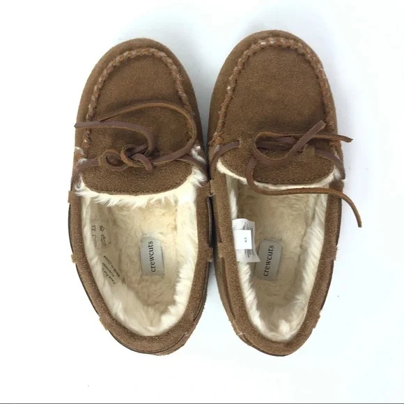 Crewcuts brown moccasin slippers K3 - Picture 5 of 9